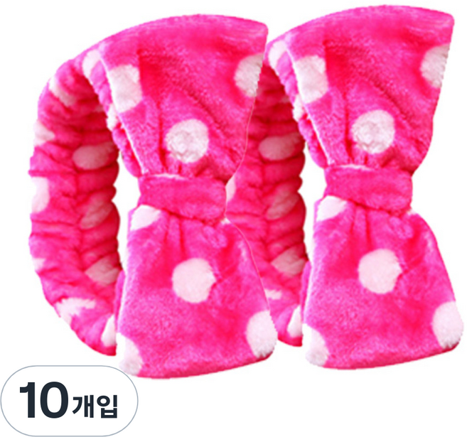 더자카 러블리 패턴 리본 머리띠, Y377LBBI227, 10개