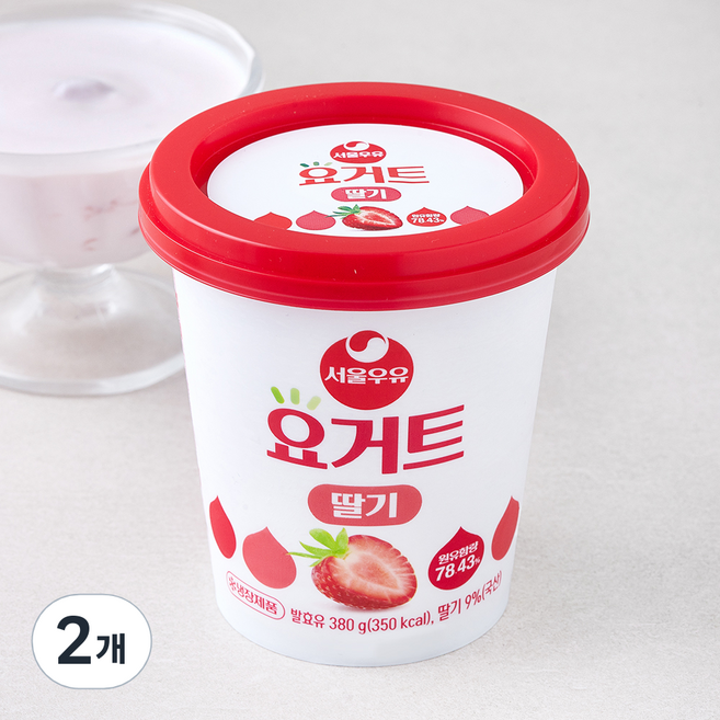 서울우유 요거트 딸기, 380g, 1개입, 2개