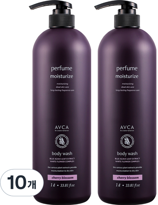 아브카 퍼퓸 바디워시 체리블라썸, 1L, 10개