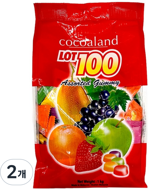 LOT100 코코아랜드 혼합젤리, 1kg, 2개
