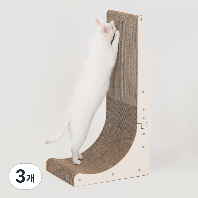 멍냥이노리터 85cm 거대 고양이 수직 스크래쳐, 크림, 3개