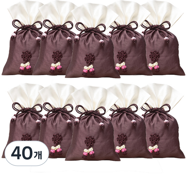 包裝網 傳統福袋 基本款 中, 40個, 13 栗色