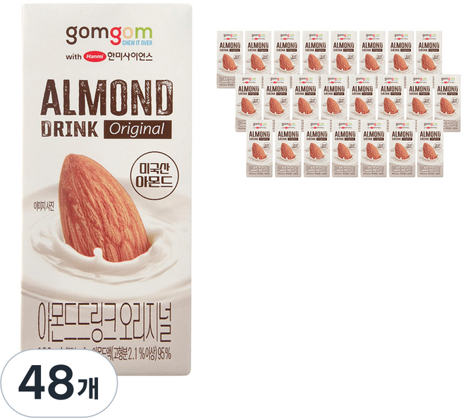 곰곰 아몬드드링크 오리지널, 190ml, 48개