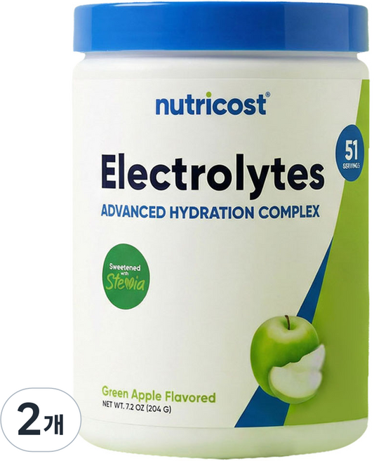 nutricost 電解質補水 青蘋果口味, 204g, 2個