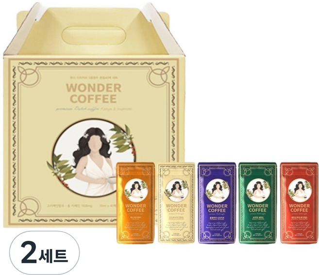 Helibean Coffee Wonder Coffee 綜合冷萃冰滴咖啡禮盒組, 2套, 30ml, 40入