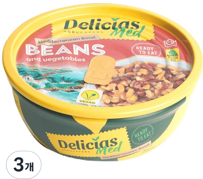 델리시아스메디 지중해 콩 샐러드, 250g, 3개