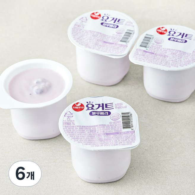 서울우유 요거트 블루베리, 85g, 4개입, 6개
