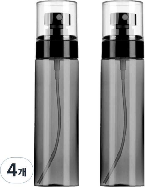선동상사 미스트 스프레이 용기 100ml, 4개, 블랙