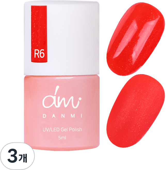 단미 컬러 젤네일, R6 튤립축제, 5ml, 3개