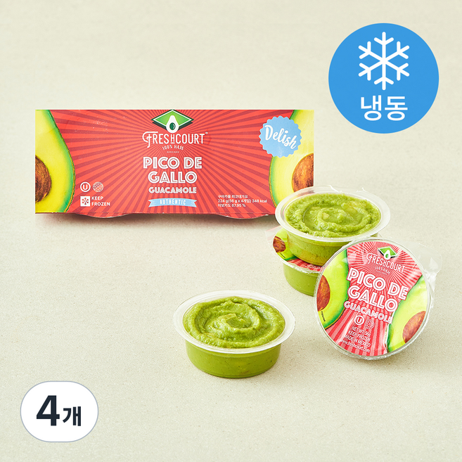 프레쉬코트 과카몰리 피코데가요 고수 4개입 (냉동), 224g, 4개