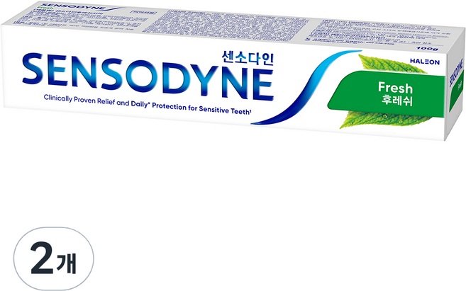 센소다인 후레쉬 치약 민트향, 100g, 2개
