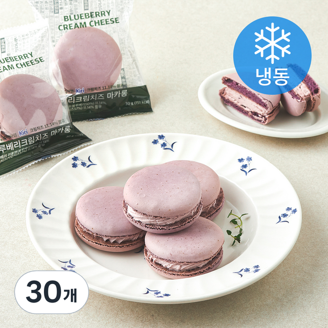더블스윗 블루베리 크림치즈 마카롱 (냉동), 30g, 1개입, 30개