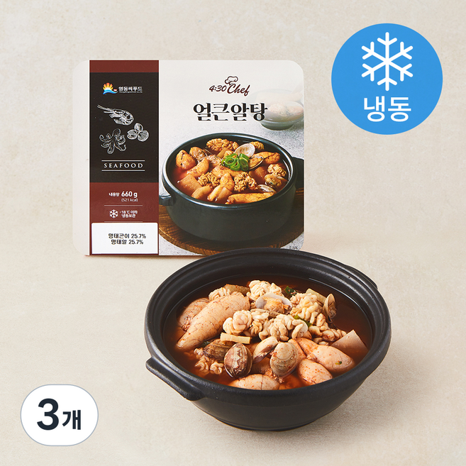 430쉐프 얼큰알탕 (냉동), 660g, 3개