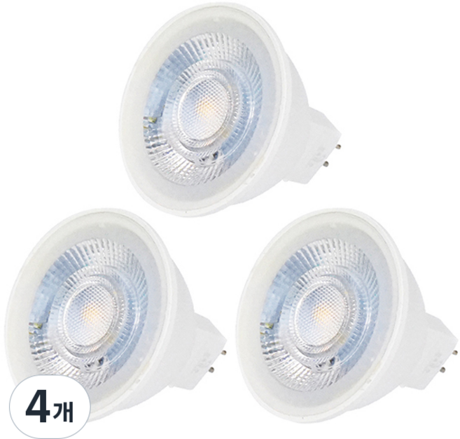 DOOYOUNG LED 鹵素燈泡 4W MR16 3入, 燈泡色, 4個
