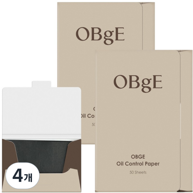 OBgE 오일 컨트롤 페이퍼, 4개, 50개입