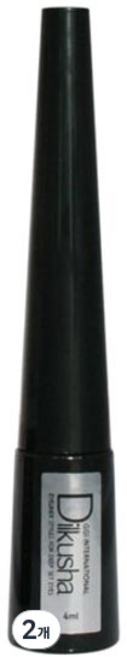 Dilkusha 液體眼線筆 4ml, 黑色, 2個