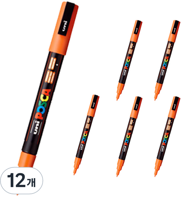 POSCA 彩色麥克筆 PC-3M, 12個