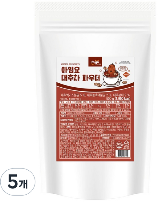 아임요 대추차 파우더, 5개, 1개입, 500g