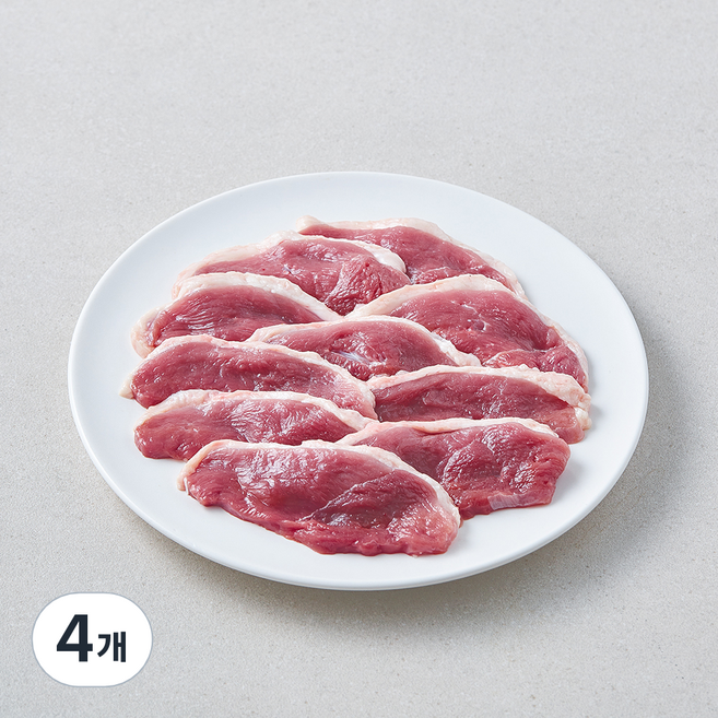 품애복 무항생제 인증 신선오리슬라이스 (냉장), 4개, 500g