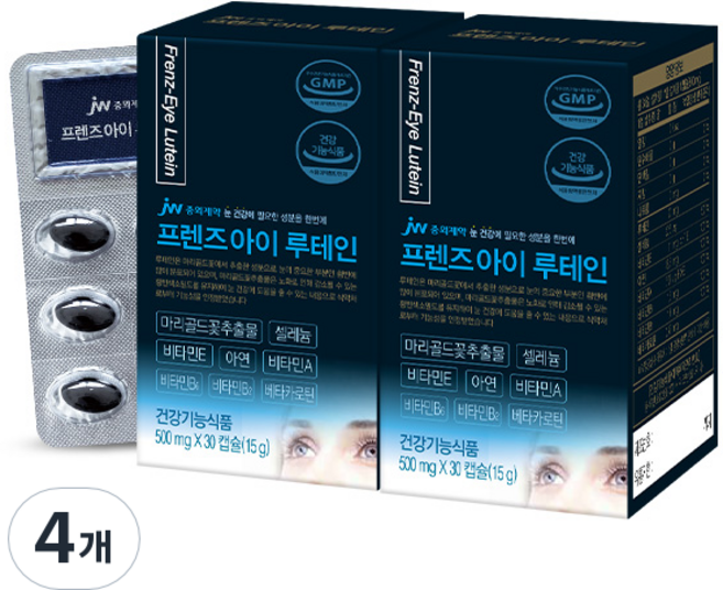 JW중외제약 프렌즈아이 루테인 15g, 30정, 4개