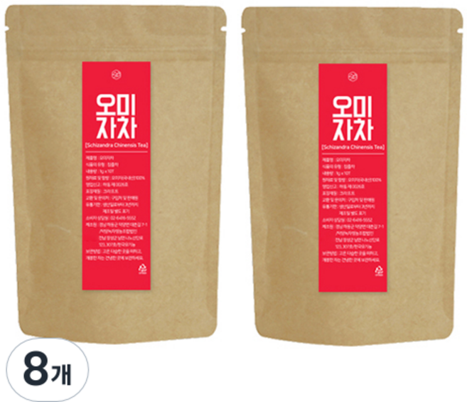 오미자차, 1g, 10개입, 8개