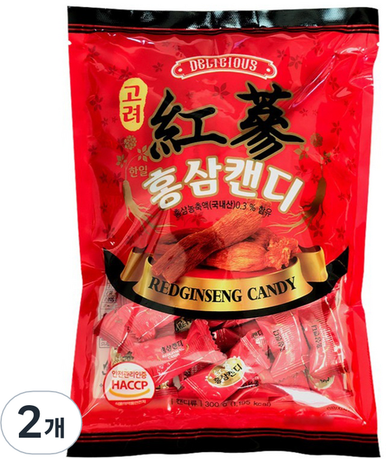 한일 홍삼 캔디, 2개, 300g