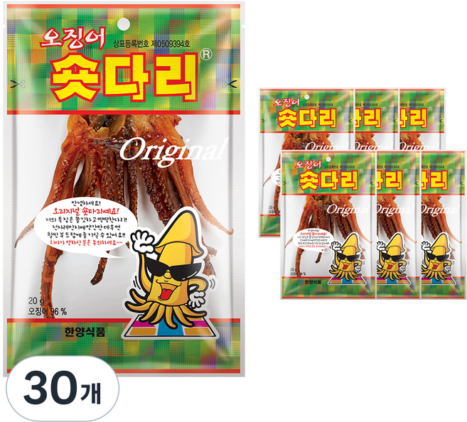한양식품 주식회사 오징어숏다리, 20g, 30개