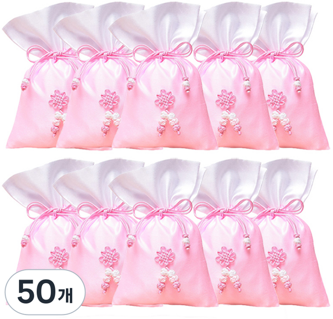 包裝網 傳統福袋 基本款 小, 02 粉紅色, 50個