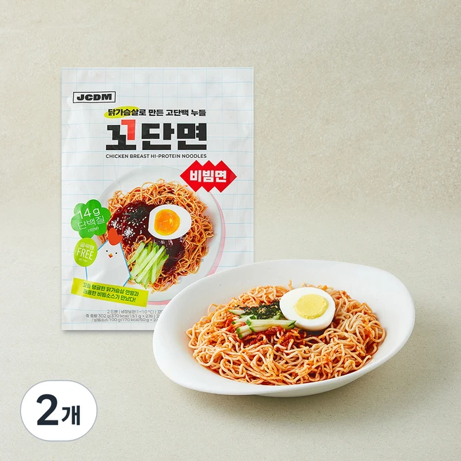 JCDM 꼬단면 비빔면, 302g, 2개 - 쿠팡