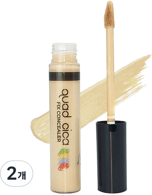 로쎄앙 쿼드시카 픽스 컨실러 9.5g, 01호 라이트베이지 + 블랙, 2개 - 쿠팡