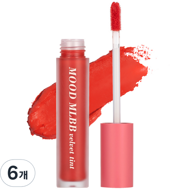 키핀터치 무드 엠엘비비 벨벳 립틴트 시즌 2, M07 캔디탠저린, 6개, 5g