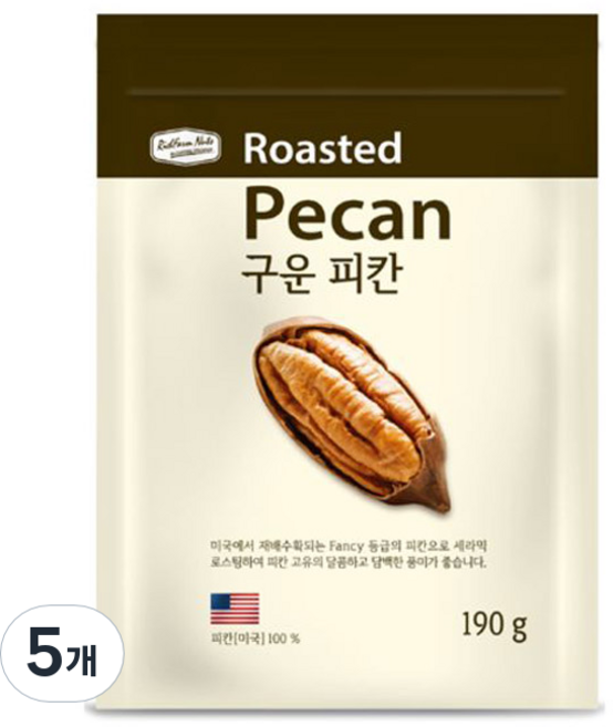 리치팜너트 구운 피칸, 190g, 5개