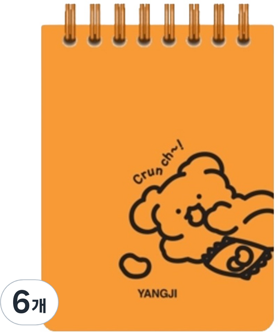 양지다이어리 합지수첩 2호 100매, 랜덤발송, 6개