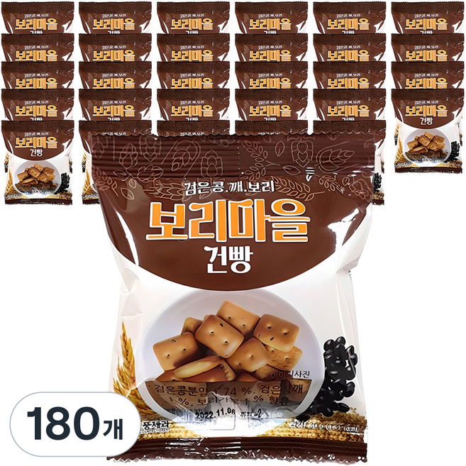 금풍제과 검은콩깨 보리건빵, 30g, 180개