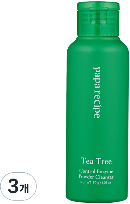 파파레서피 티트리 컨트롤 효소 파우더 클렌저, 50g, 3개