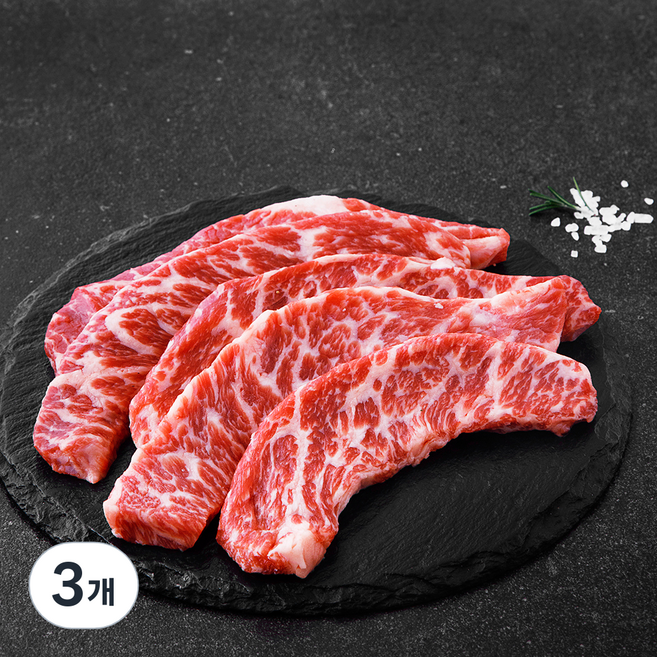 푸드장 미국산 블랙비프 꽃갈비살 (냉장), 300g, 3개