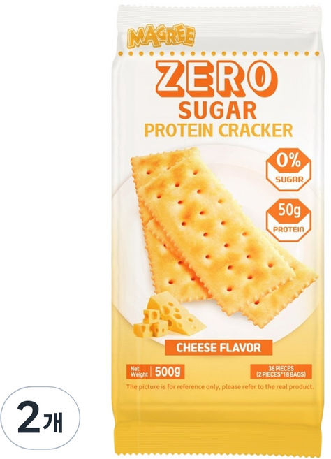매그리 제로 슈가 프로틴 크래커 치즈맛, 500g, 2개