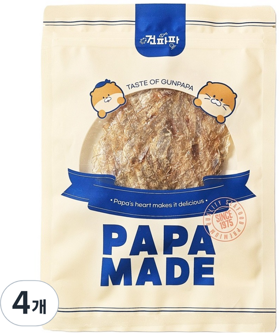 건파파 프리미엄 참쥐포, 4개, 250g