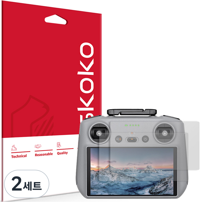 Skoko DJI RC / RC2 遙控器 防指紋 低反光 螢幕保護貼 2片組, 2套, 單一商品