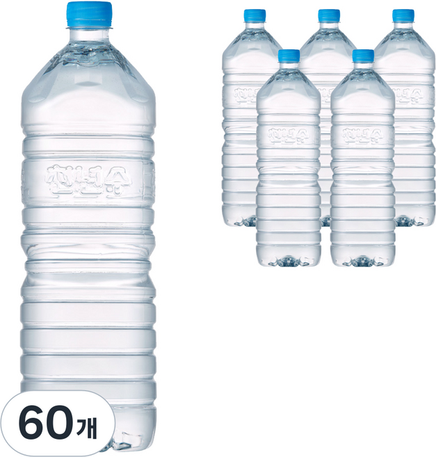 가야산천년수 천년수 무라벨 생수, 2L, 60개
