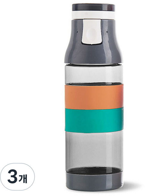mir 矽膠一鍵式運動水瓶 TB1505, 黑色, 500ml
