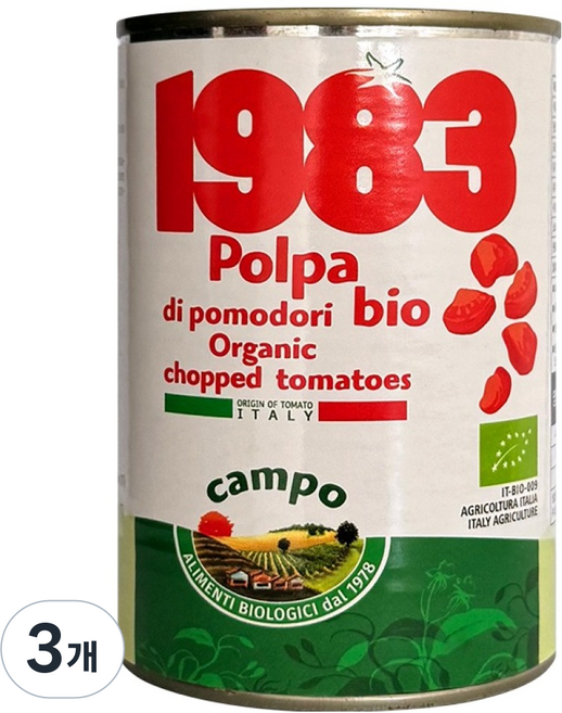 campo 有機切塊番茄罐頭, 400g