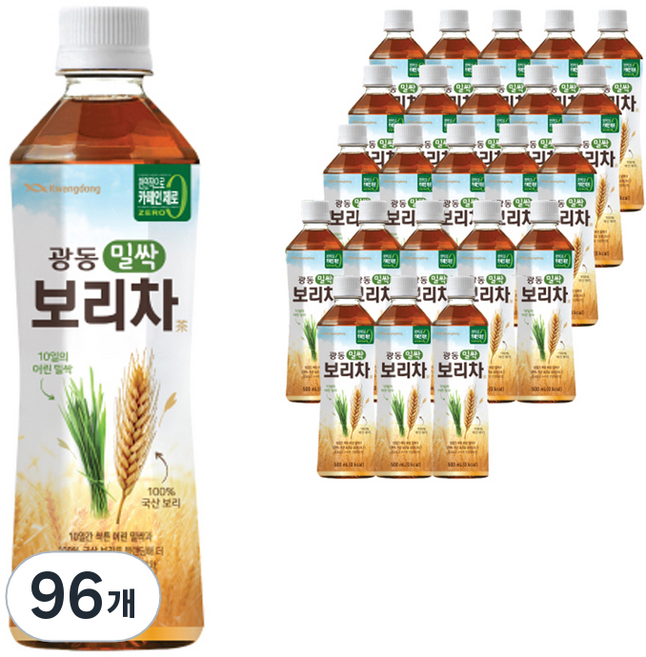 광동 밀싹 보리차 음료, 500ml, 96개