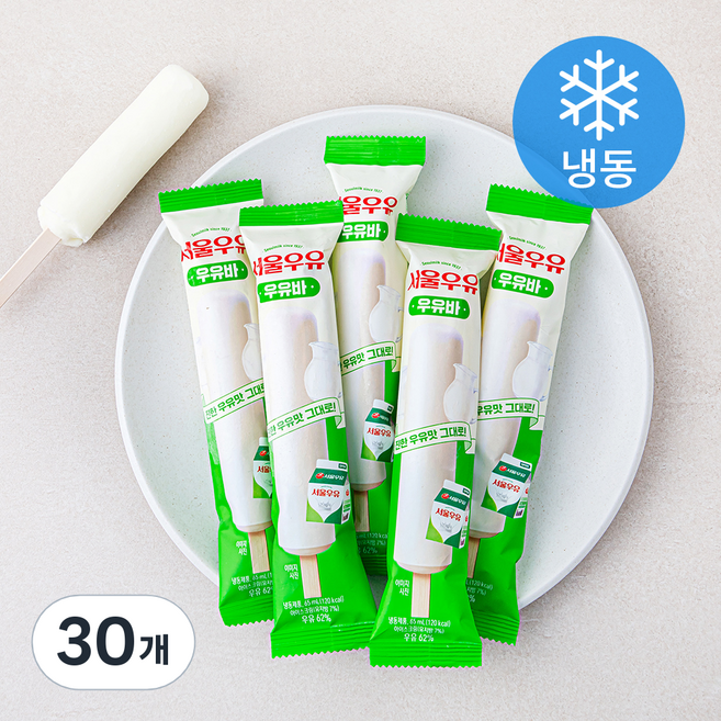 서울우유 우유바 (냉동), 30개, 1개입, 65ml