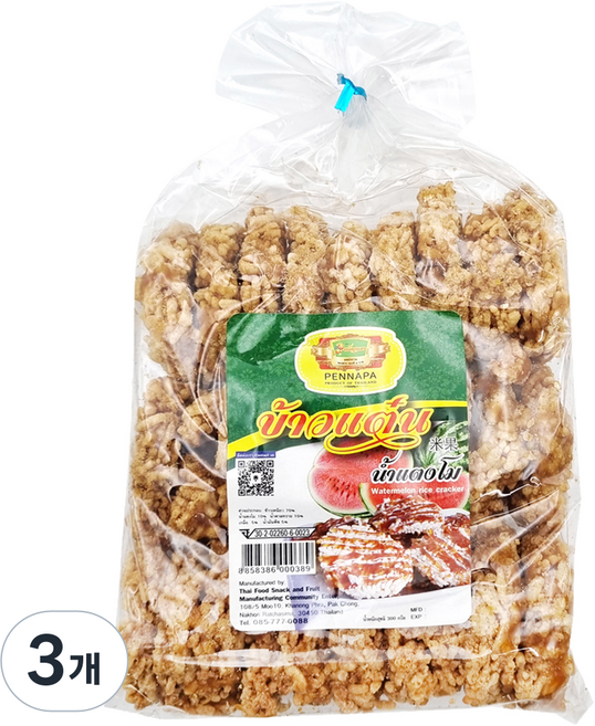 Pennafo 西瓜米餅, 300g, 3個