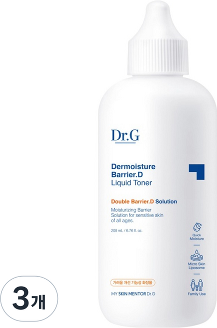 닥터지 더모이스처 배리어.D 리퀴드 토너, 200ml, 3개