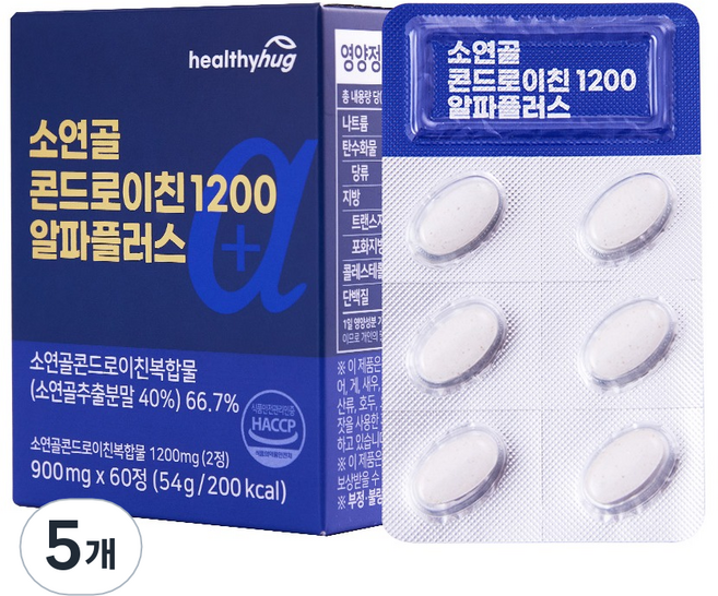 헬씨허그 소연골 콘드로이친 1200 알파 플러스, 60정, 5개