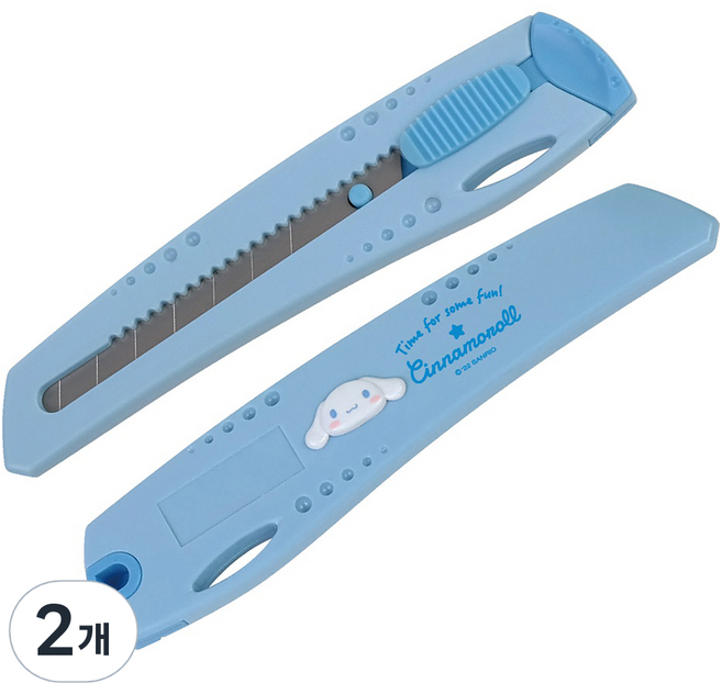 바이하츠 시나모롤 컷터칼 대 SCT-L, 하늘, 2개