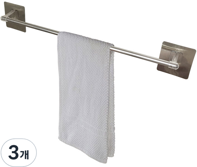 모나코올리브 무타공 1분설치 타월걸이, 3개