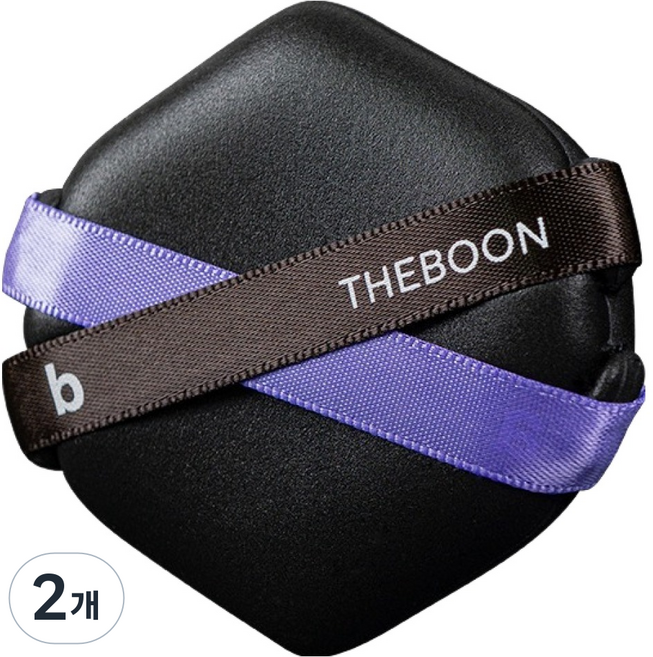 더분 반반 하이드로 글로셀 듀얼 퍼프, 블랙, 2개